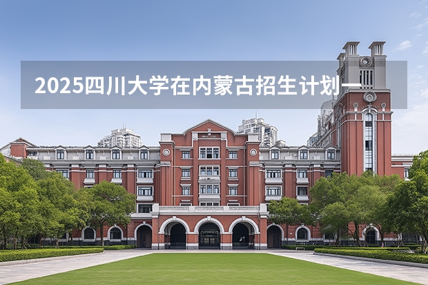 2025四川大学在内蒙古招生计划一览表