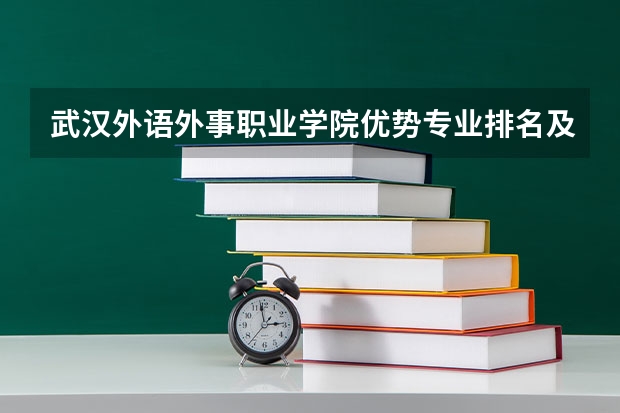 武汉外语外事职业学院优势专业排名及分数线