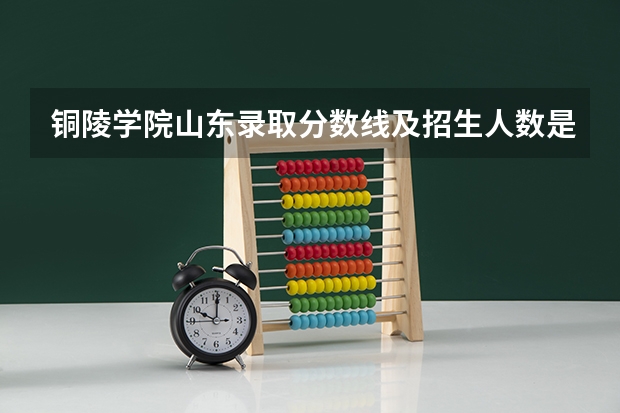 铜陵学院山东录取分数线及招生人数是多少