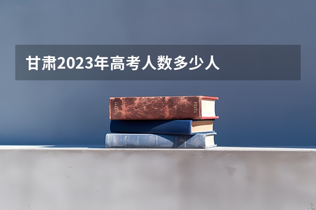 甘肃2023年高考人数多少人