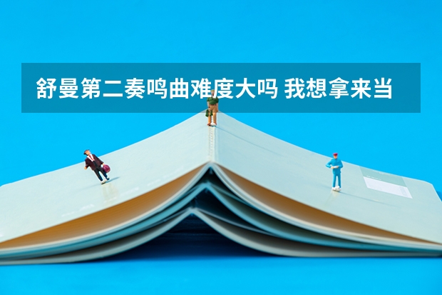 舒曼第二奏鸣曲难度大吗 我想拿来当艺考乐曲
