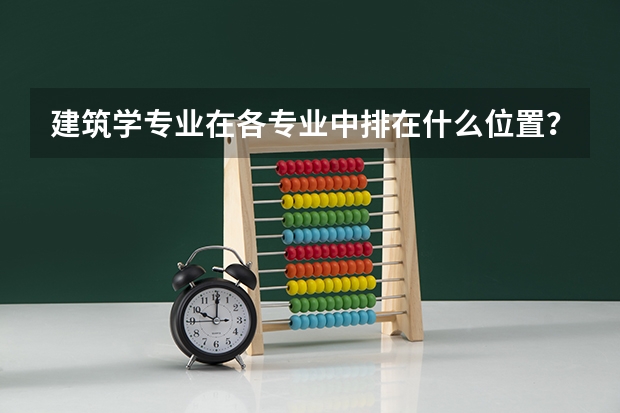 建筑学专业在各专业中排在什么位置？前景怎么样？