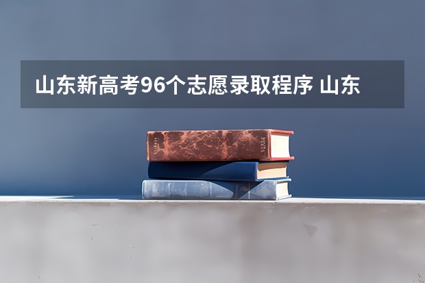 山东新高考96个志愿录取程序 山东新高考96个志愿是怎么投档的