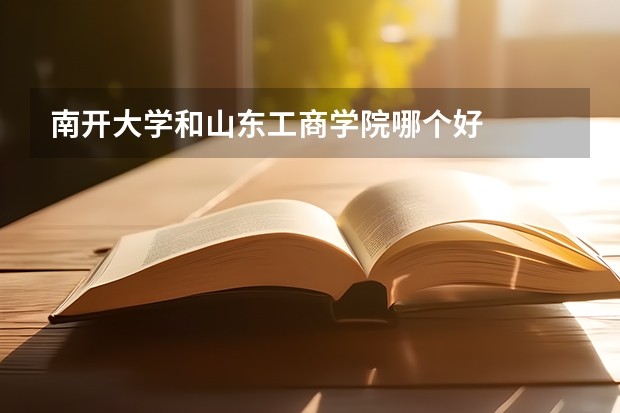 南开大学和山东工商学院哪个好