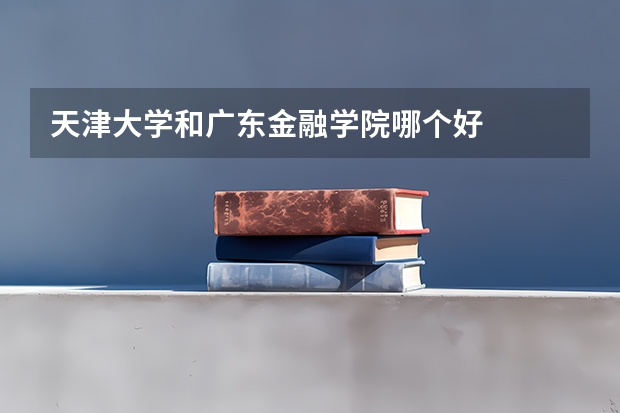 天津大学和广东金融学院哪个好