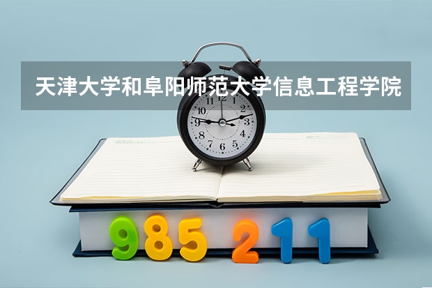 天津大学和阜阳师范大学信息工程学院哪个好