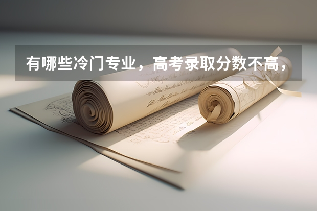 有哪些冷门专业，高考录取分数不高，毕业能拿高薪？