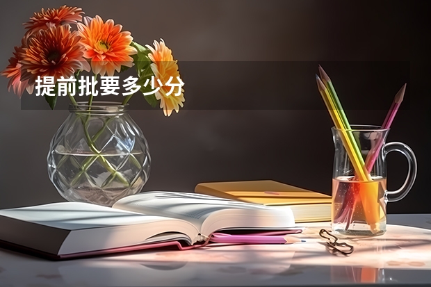 提前批要多少分