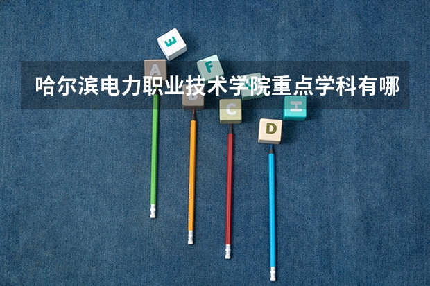 哈尔滨电力职业技术学院重点学科有哪些？评估如何？