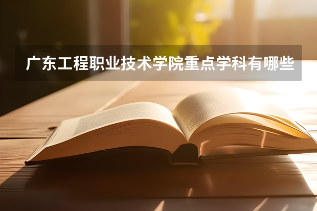 广东工程职业技术学院重点学科有哪些？评估如何？