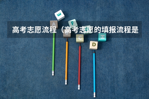 高考志愿流程（高考志愿的填报流程是怎样的）