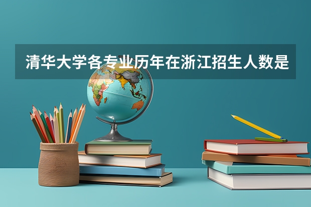 清华大学各专业历年在浙江招生人数是多少