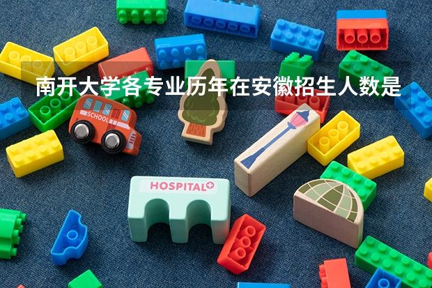 南开大学各专业历年在安徽招生人数是多少