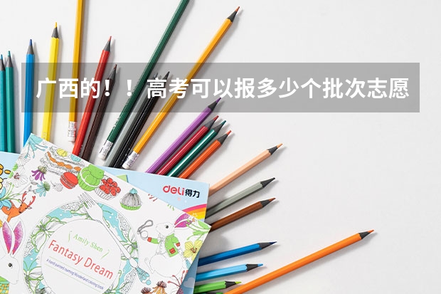 广西的！！高考可以报多少个批次志愿？假期我报二本不得还可以报专科吗？