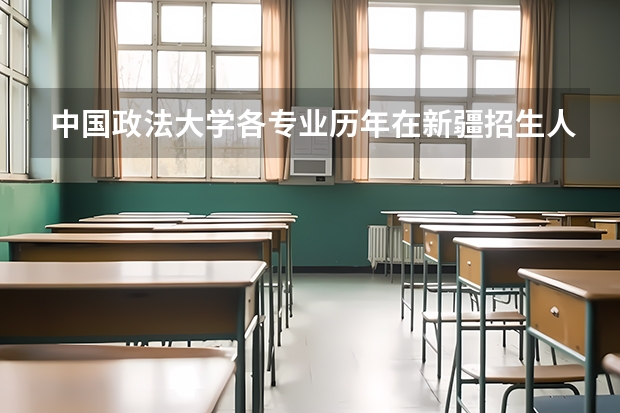 中国政法大学各专业历年在新疆招生人数是多少