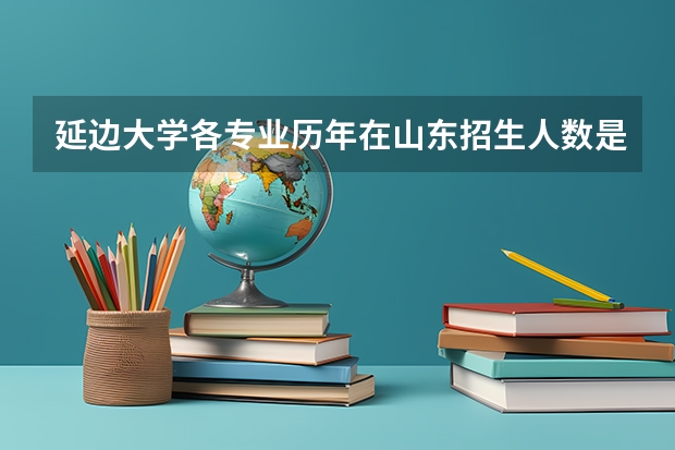 延边大学各专业历年在山东招生人数是多少