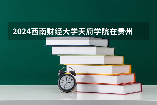 2024西南财经大学天府学院在贵州招生计划