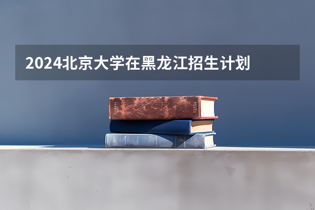 2024北京大学在黑龙江招生计划