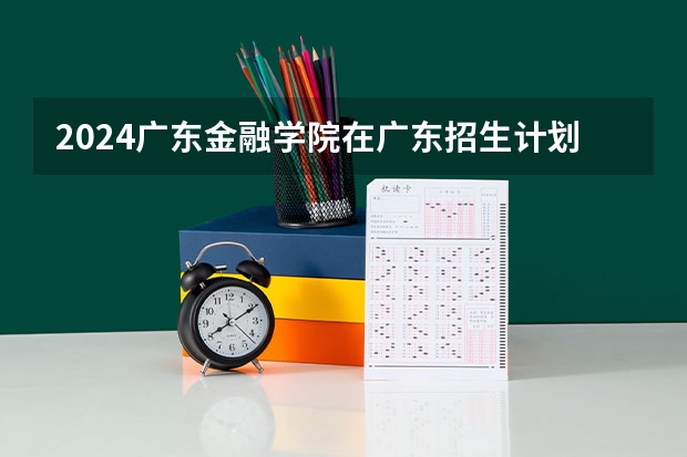 2024广东金融学院在广东招生计划