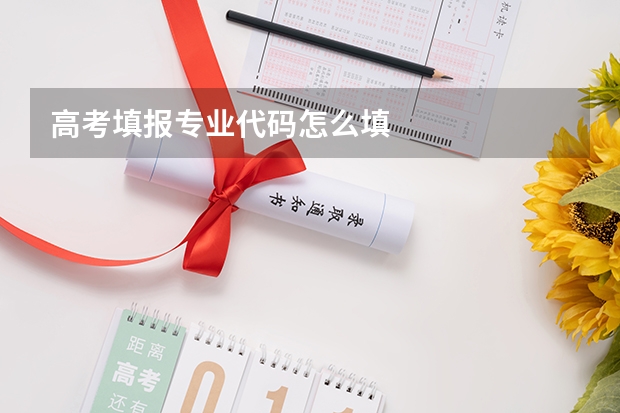 高考填报专业代码怎么填