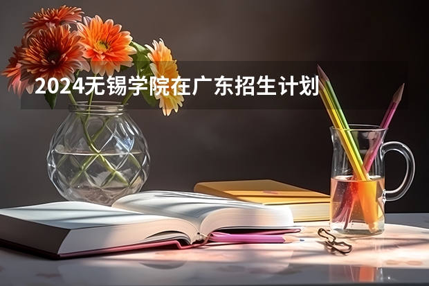 2024无锡学院在广东招生计划