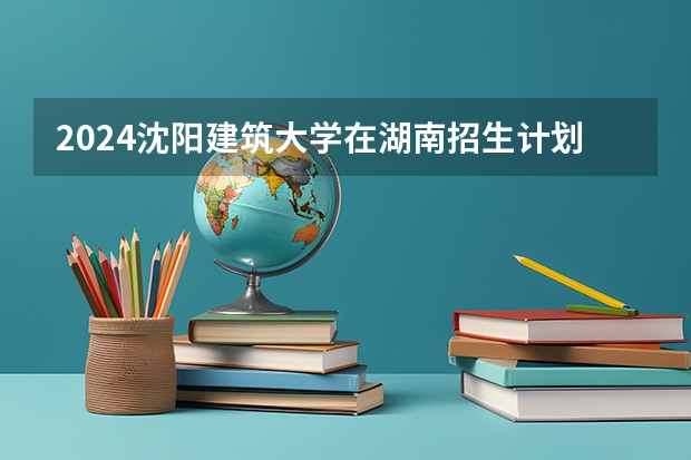 2024沈阳建筑大学在湖南招生计划