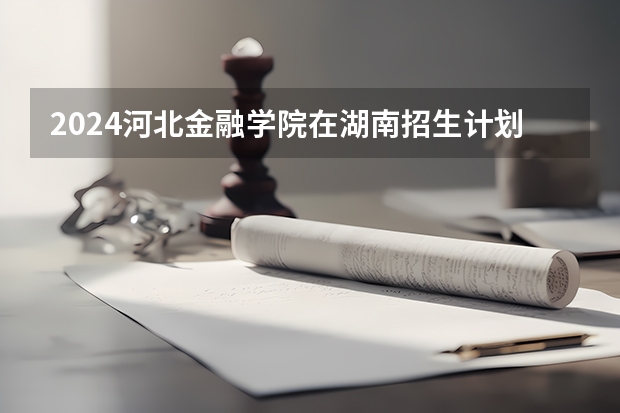 2024河北金融学院在湖南招生计划