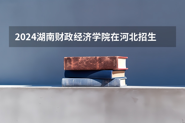 2024湖南财政经济学院在河北招生计划