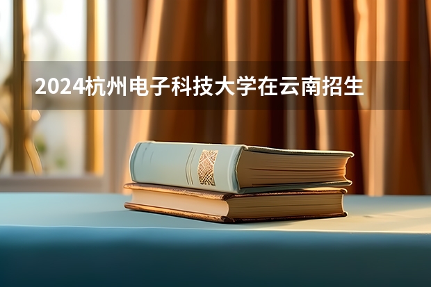 2024杭州电子科技大学在云南招生计划