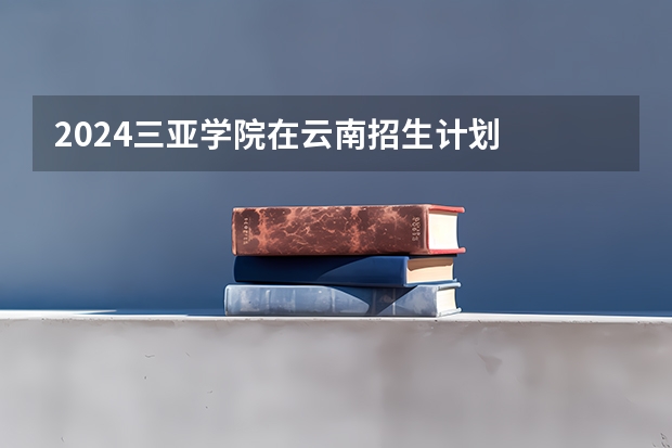 2024三亚学院在云南招生计划
