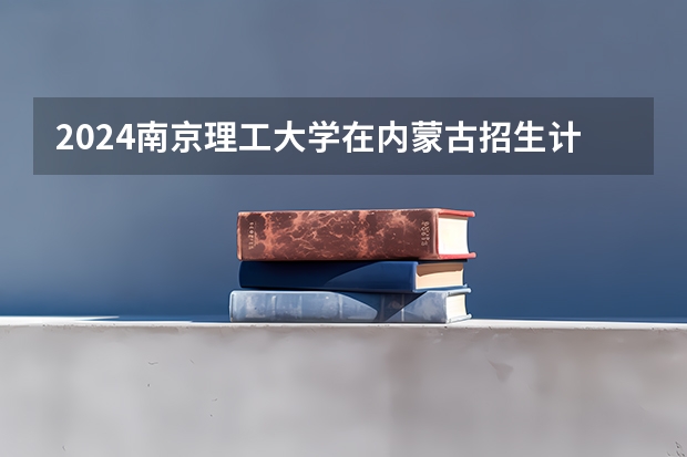 2024南京理工大学在内蒙古招生计划
