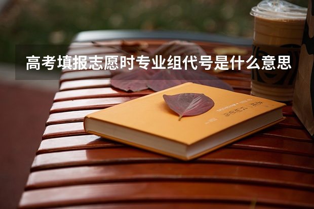 高考填报志愿时专业组代号是什么意思？