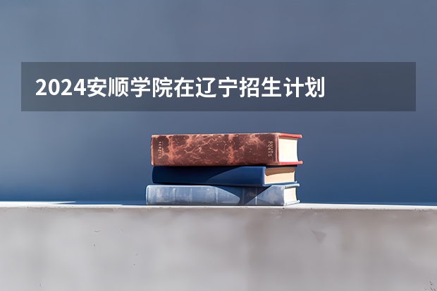 2024安顺学院在辽宁招生计划