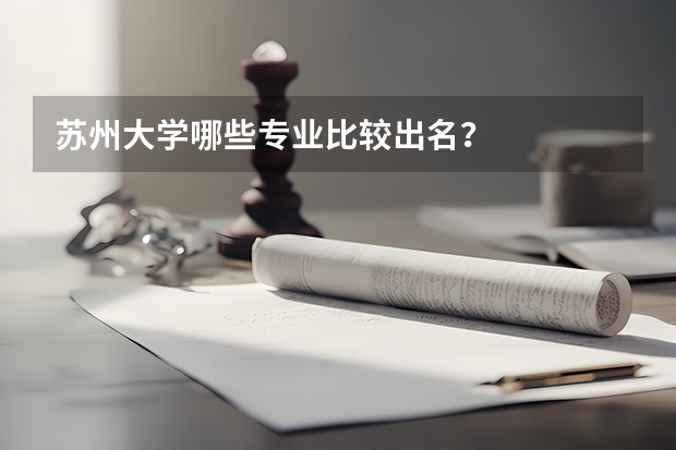 苏州大学哪些专业比较出名？