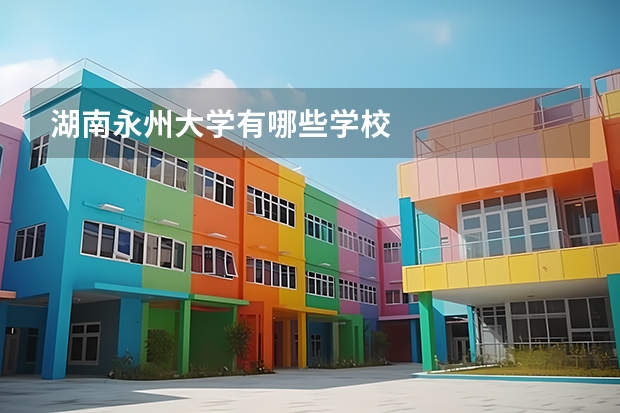 湖南永州大学有哪些学校
