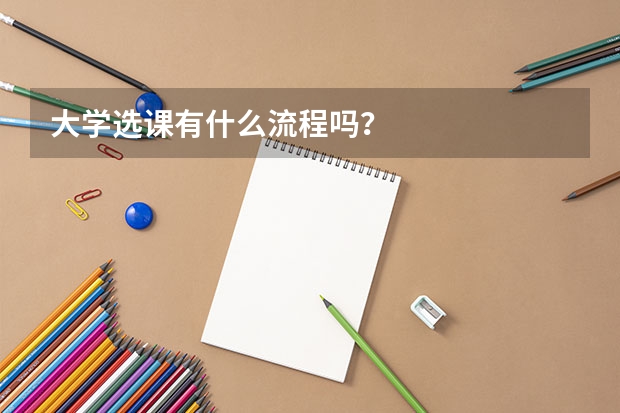 大学选课有什么流程吗？