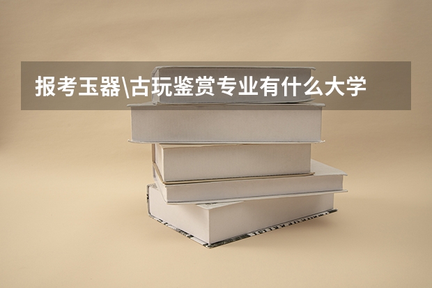 报考玉器\古玩鉴赏专业有什么大学