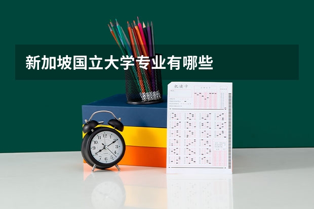 新加坡国立大学专业有哪些