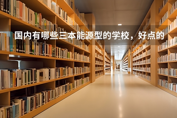 国内有哪些三本能源型的学校，好点的
