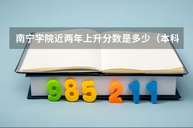 南宁学院近两年上升分数是多少（本科）