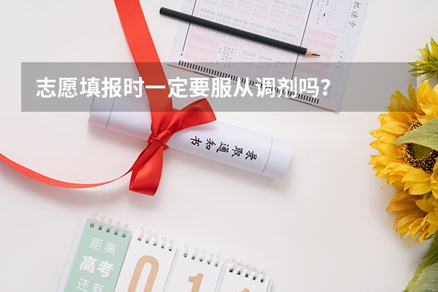志愿填报时一定要服从调剂吗？