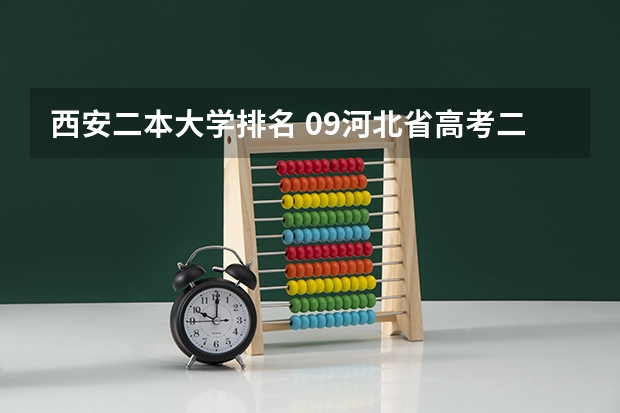 西安二本大学排名 09河北省高考二本补录问题
