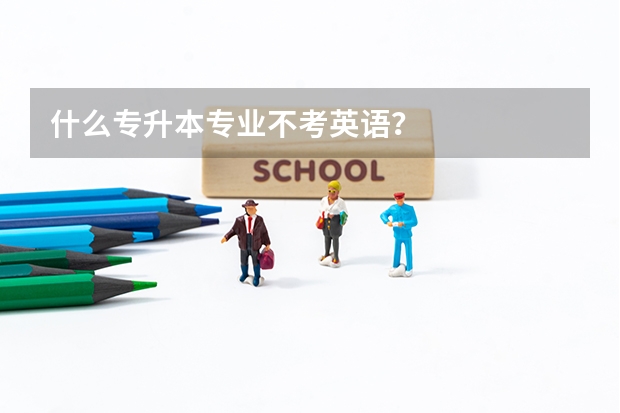 什么专升本专业不考英语？