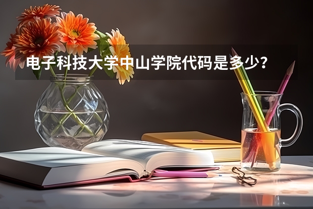 电子科技大学中山学院代码是多少？
