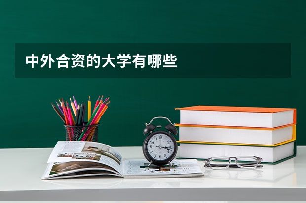 中外合资的大学有哪些