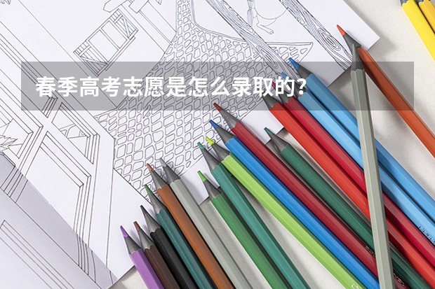 春季高考志愿是怎么录取的？