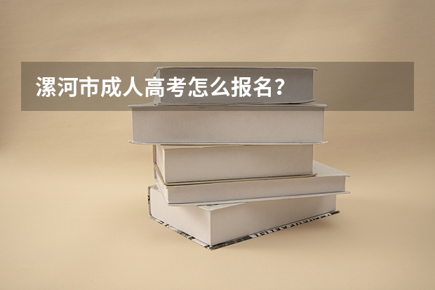 漯河市成人高考怎么报名？