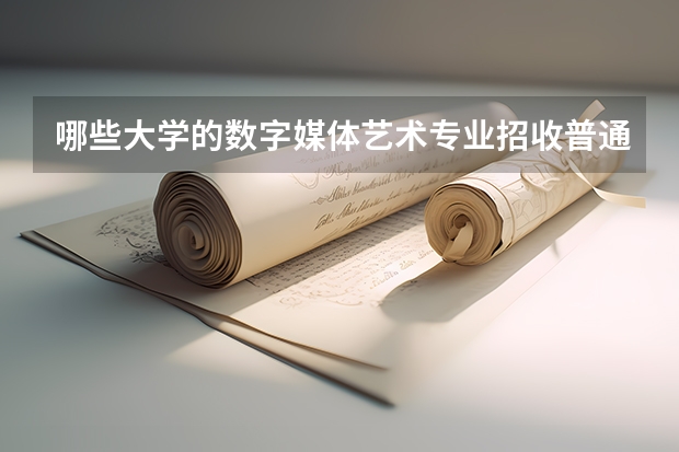 哪些大学的数字媒体艺术专业招收普通文科生？？