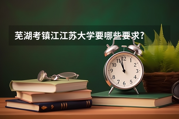 芜湖考镇江江苏大学要哪些要求?
