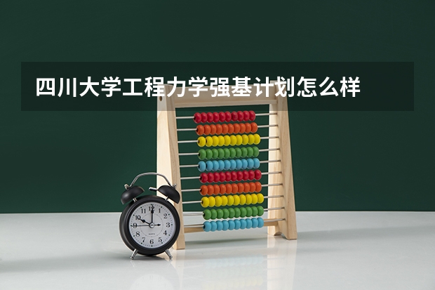 四川大学工程力学强基计划怎么样